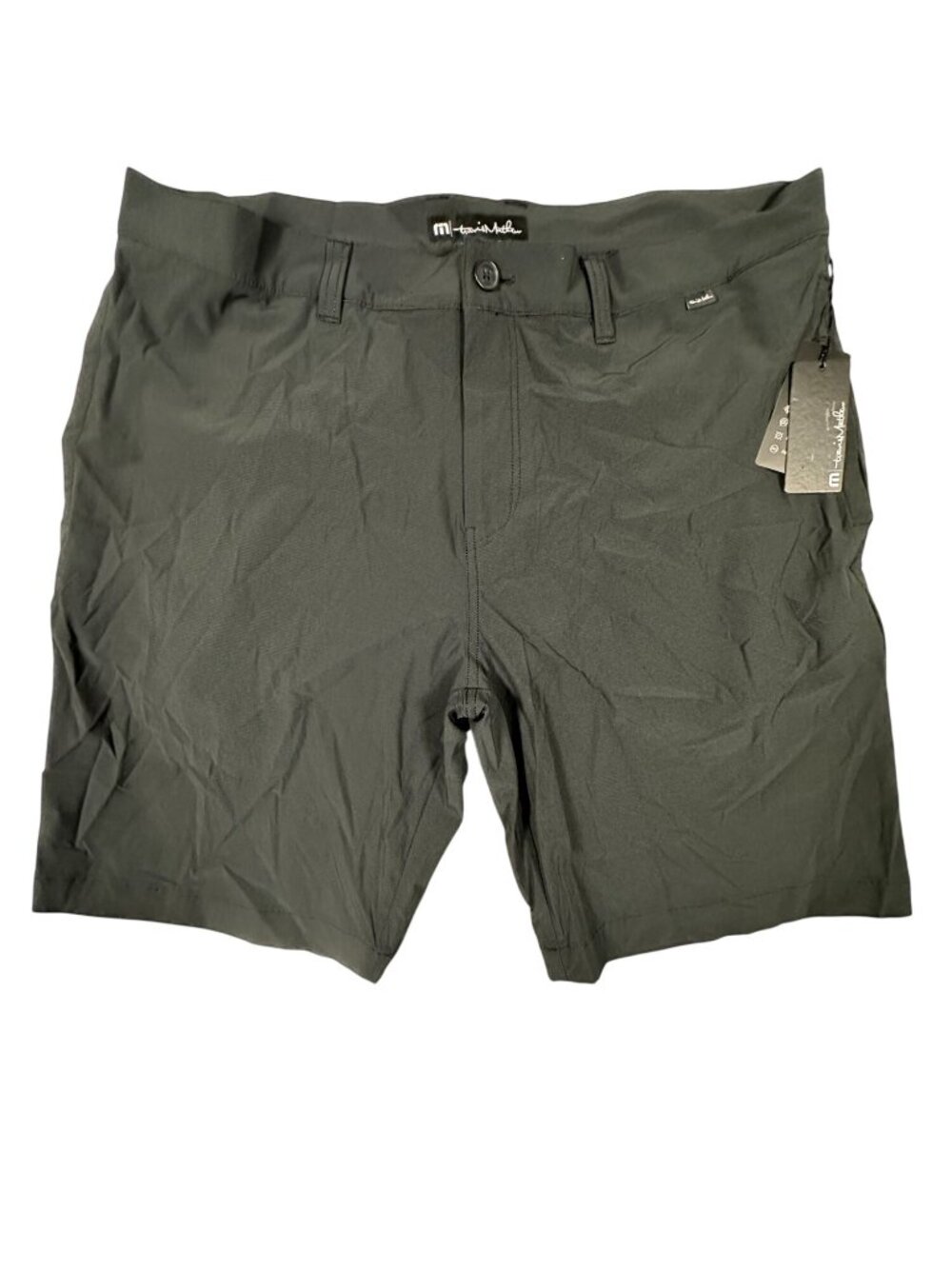 TravisMathew Mens Black 30 Carlsbad Golf Shorts 9" Performance Flex Lightweight